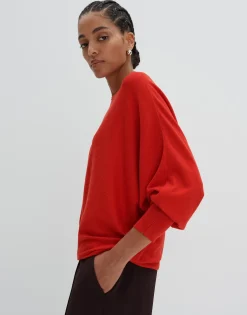 Damen OPUS Strick^Strickpullover Taliya Detail Rot Online Bestellen