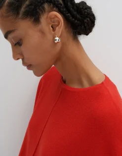 Damen OPUS Strick^Strickpullover Taliya Detail Rot Online Bestellen