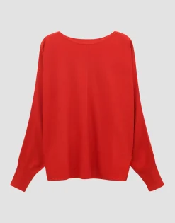 Damen OPUS Strick^Strickpullover Taliya Detail Rot Online Bestellen