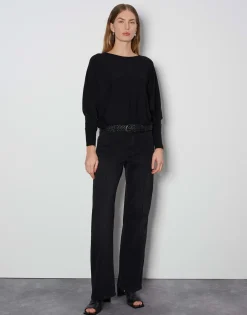 Damen OPUS Strick^Strickpullover Taliya Line Schwarz Online Bestellen