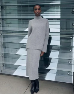 Damen OPUS Röcke^Strickrock Onitti Grau Online Bestellen