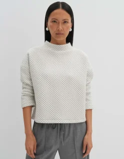 Damen OPUS Sweat^Sweater Ucristal Detail Weiß Online Bestellen