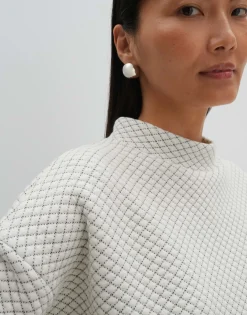 Damen OPUS Sweat^Sweater Ucristal Detail Weiß Online Bestellen