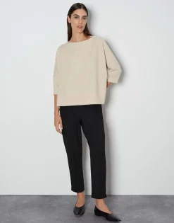 Damen OPUS Sweat^Sweater Ushiny Detail Beige Online Bestellen