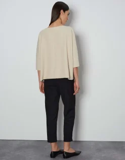 Damen OPUS Sweat^Sweater Ushiny Detail Beige Online Bestellen