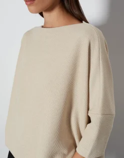 Damen OPUS Sweat^Sweater Ushiny Detail Beige Online Bestellen
