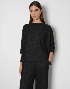 Damen OPUS Sweat^Sweater Ushiny Detail Schwarz Online Bestellen