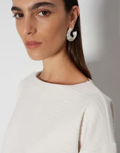 Damen OPUS Sweat^Sweater Uvienna Weiß Online Bestellen