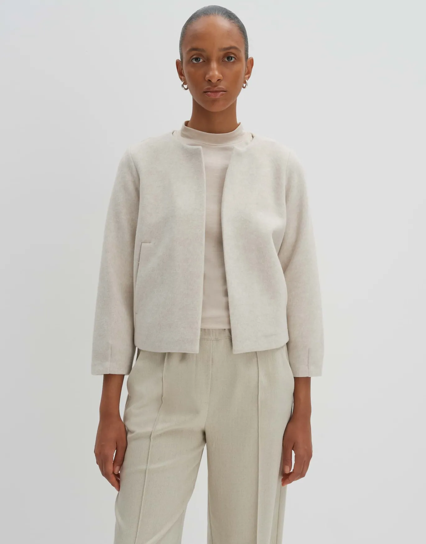 Damen OPUS Sweat^Sweatjacke Utina Beige Online Bestellen