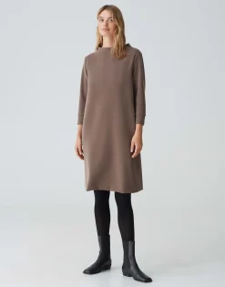 Damen OPUS Kleider^Sweatkleid Willna Braun Online Bestellen