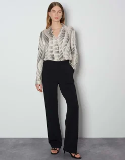 Damen OPUS Hosen^Sweatpants Cenya Texture Schwarz Online Bestellen