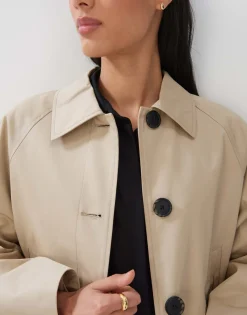 Damen OPUS Jacken / Mäntel | Blazer / Westen^Trenchjacke Vanami Beige Online Bestellen