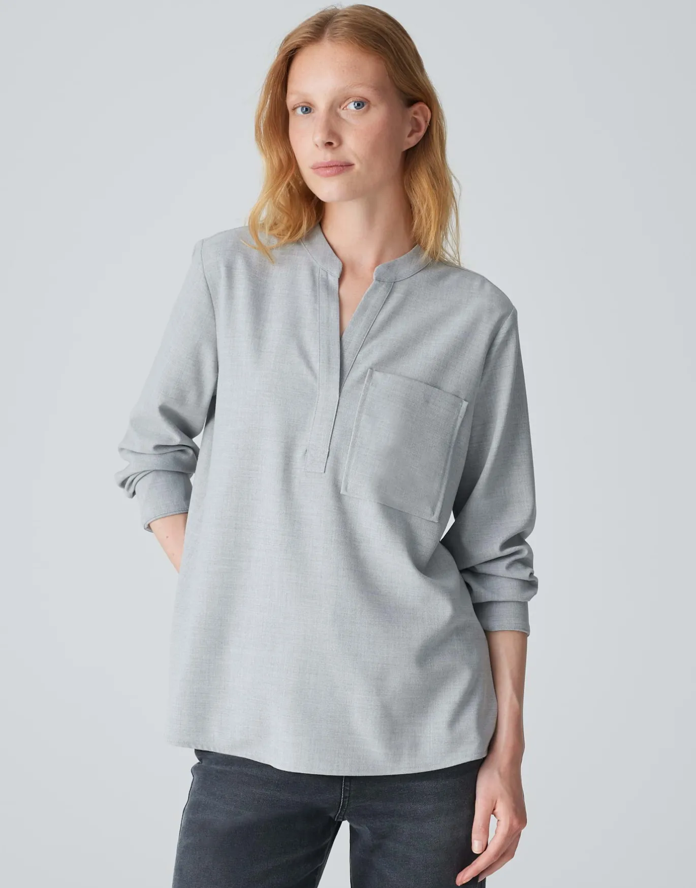 Damen OPUS Blusen^Tunikabluse Fanell Grau Online Bestellen