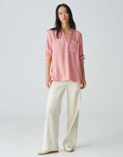 Damen OPUS Blusen^Tunikabluse Fanell Rosé Online Bestellen