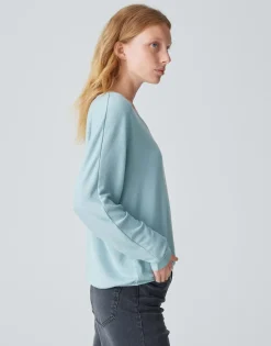 Damen OPUS Shirts^V-Shirt Silomon Blau Online Bestellen