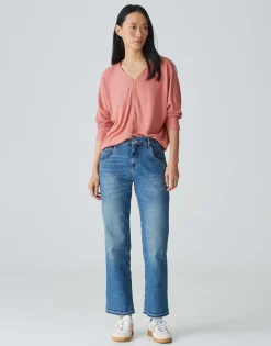 Damen OPUS Shirts^V-Shirt Silomon Rosé Online Bestellen