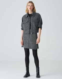 Damen OPUS Röcke^Wickelrock Roani Boucle Schwarz Online Bestellen