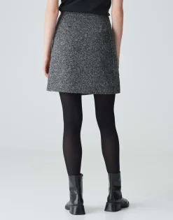 Damen OPUS Röcke^Wickelrock Roani Boucle Schwarz Online Bestellen