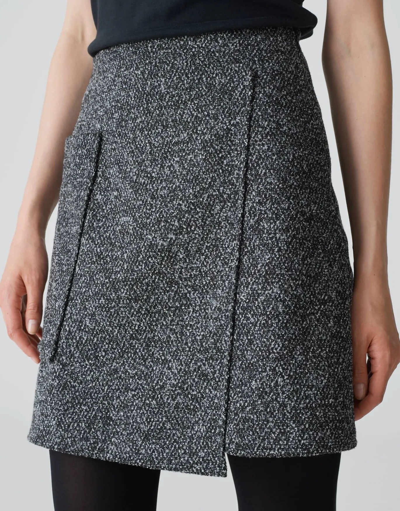 Damen OPUS Röcke^Wickelrock Roani Boucle Schwarz Online Bestellen