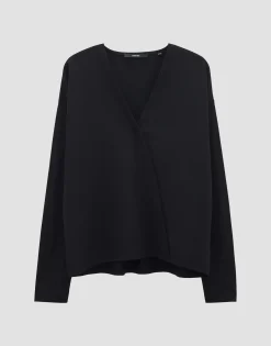 Damen OPUS Shirts^Wickelshirt Ketana Schwarz Online Bestellen