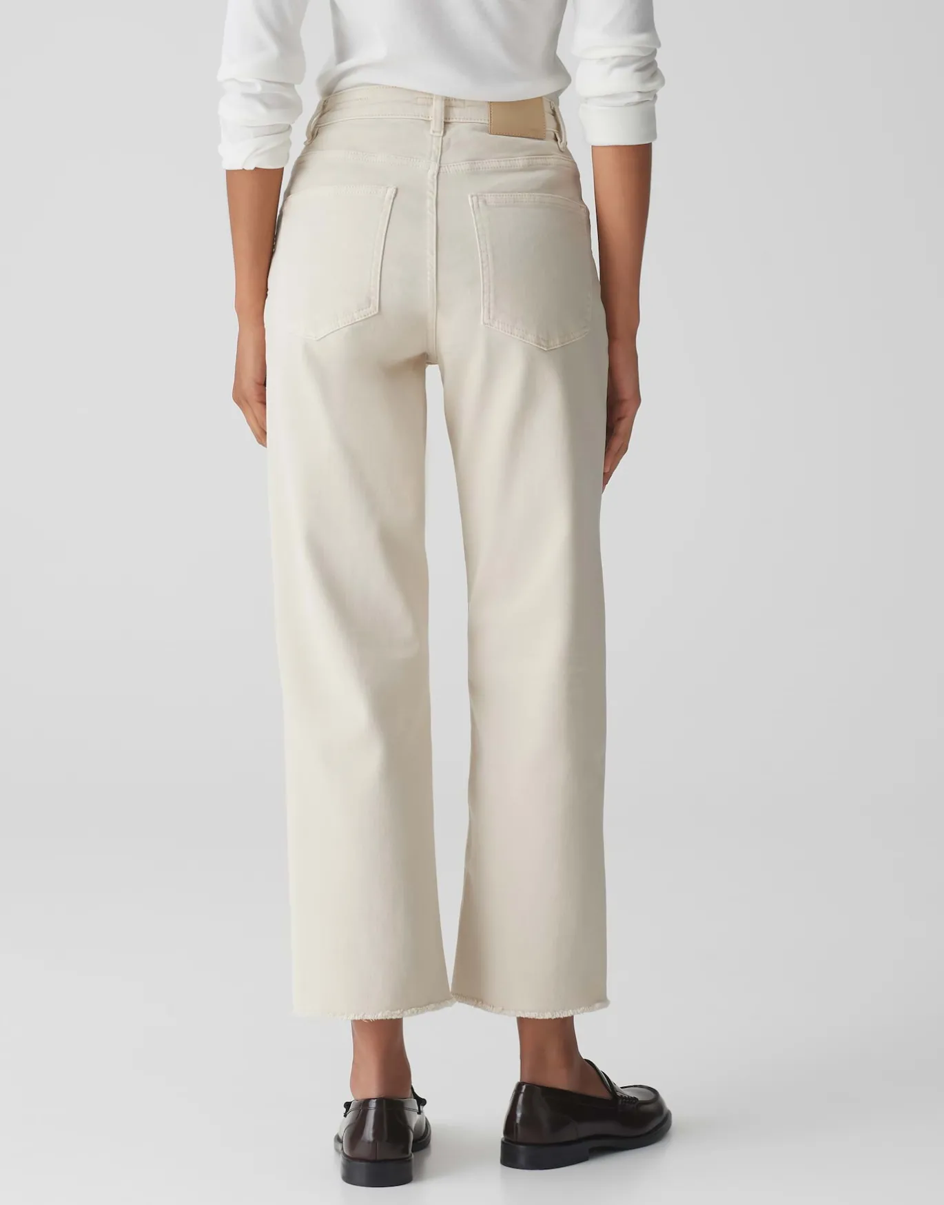 Damen OPUS Jeans^Wide Cropped Jeans Momito Color Beige Online Bestellen