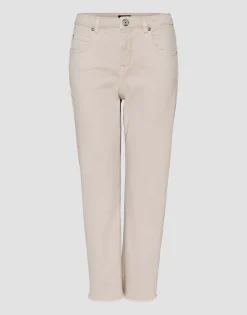 Damen OPUS Jeans^Wide Cropped Jeans Momito Color Beige Online Bestellen