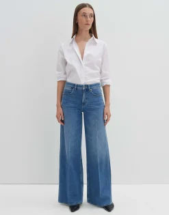 Damen OPUS Jeans^Wide Leg Jeans Cellma Palazzo Blau Online Bestellen