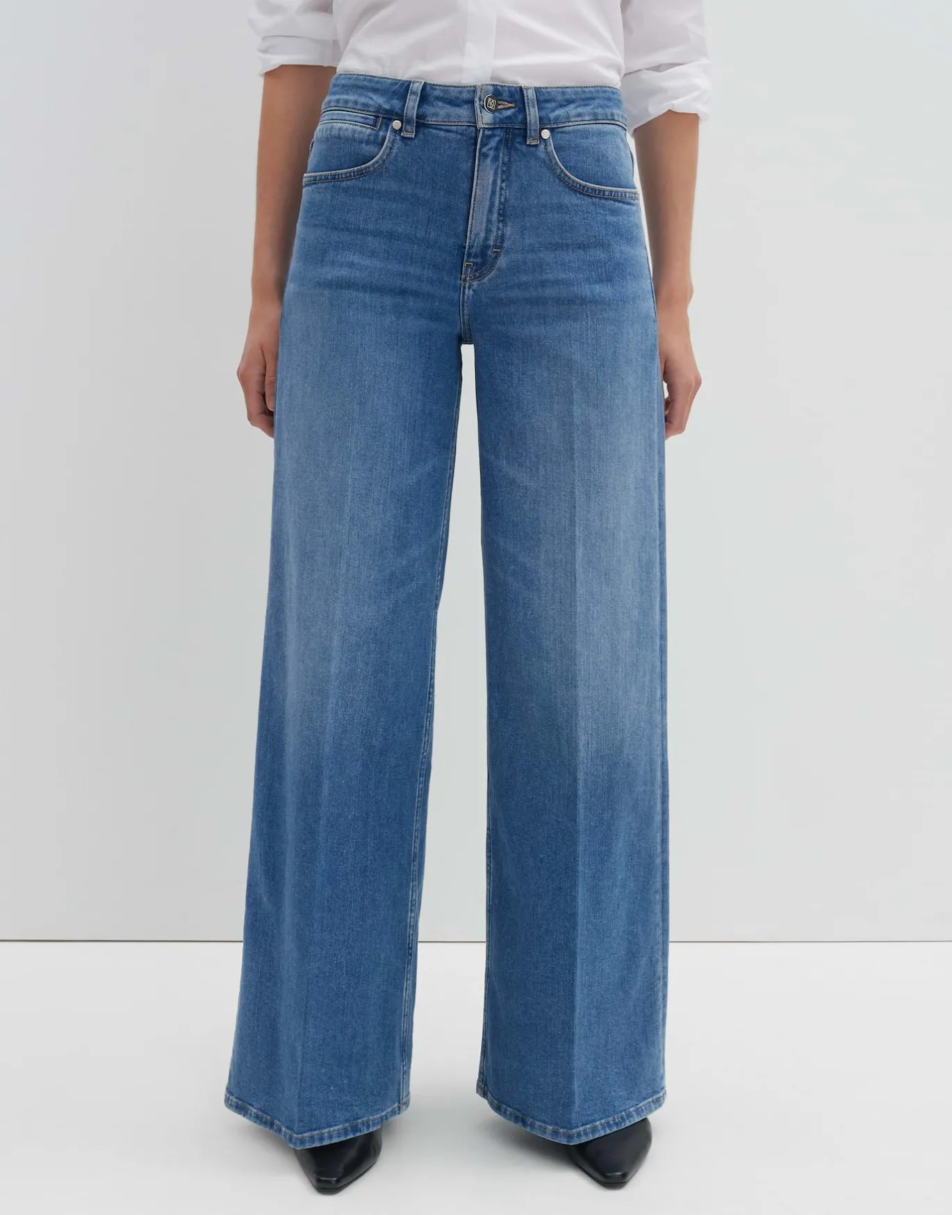 Damen OPUS Jeans^Wide Leg Jeans Cellma Palazzo Blau Online Bestellen