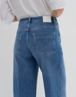 Damen OPUS Jeans^Wide Leg Jeans Cellma Palazzo Blau Online Bestellen