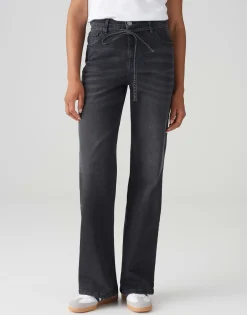 Damen OPUS Jeans^Wide Leg Jeans Marli Belt Grau Online Bestellen