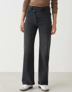Damen OPUS Jeans^Wide Leg Jeans Marli Crisscross Grau Online Bestellen
