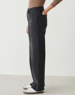 Damen OPUS Jeans^Wide Leg Jeans Marli Crisscross Grau Online Bestellen