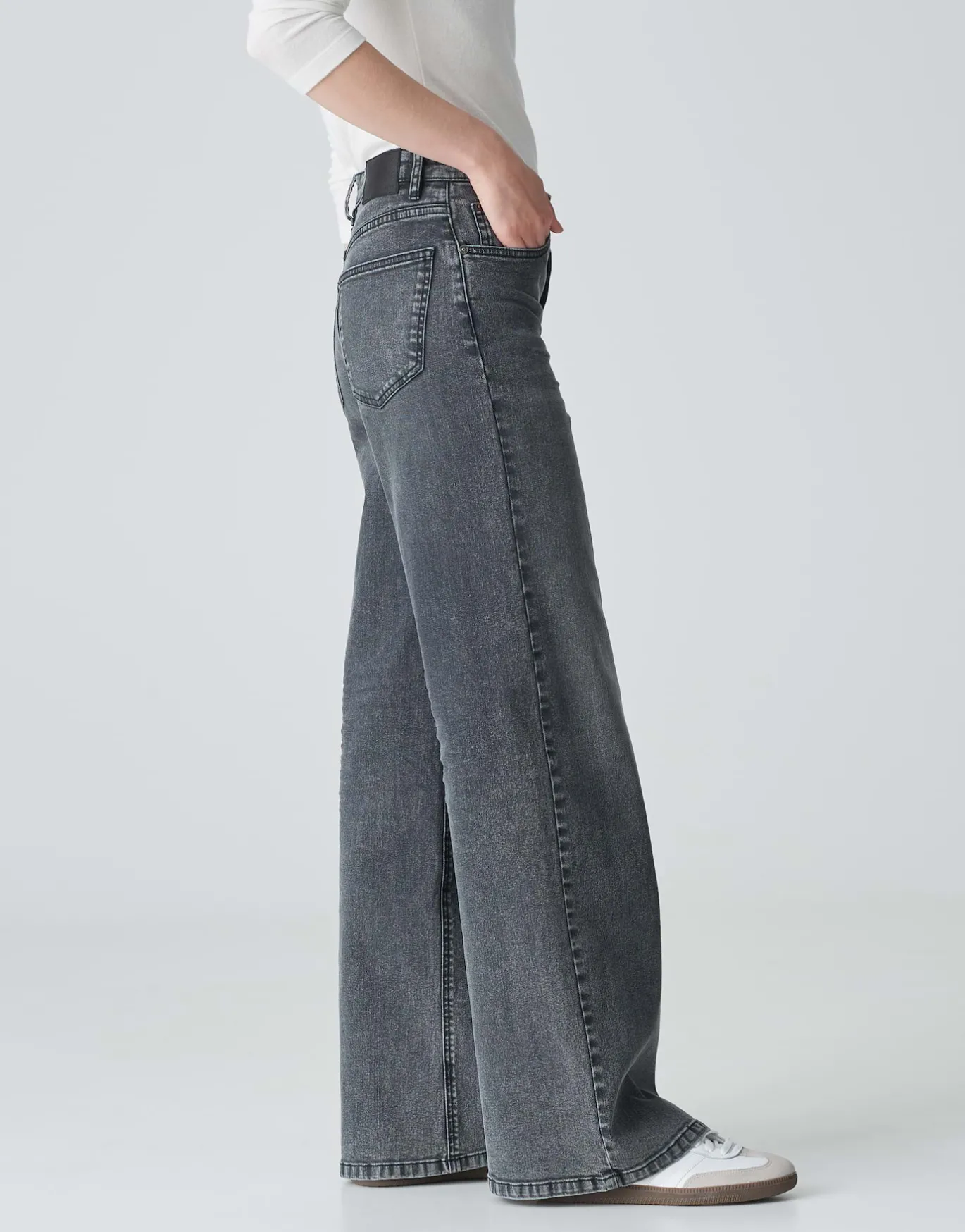 Damen OPUS Jeans^Wide Leg Jeans Marli Palazzo Grau Online Bestellen