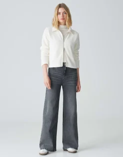 Damen OPUS Jeans^Wide Leg Jeans Marli Palazzo Grau Online Bestellen
