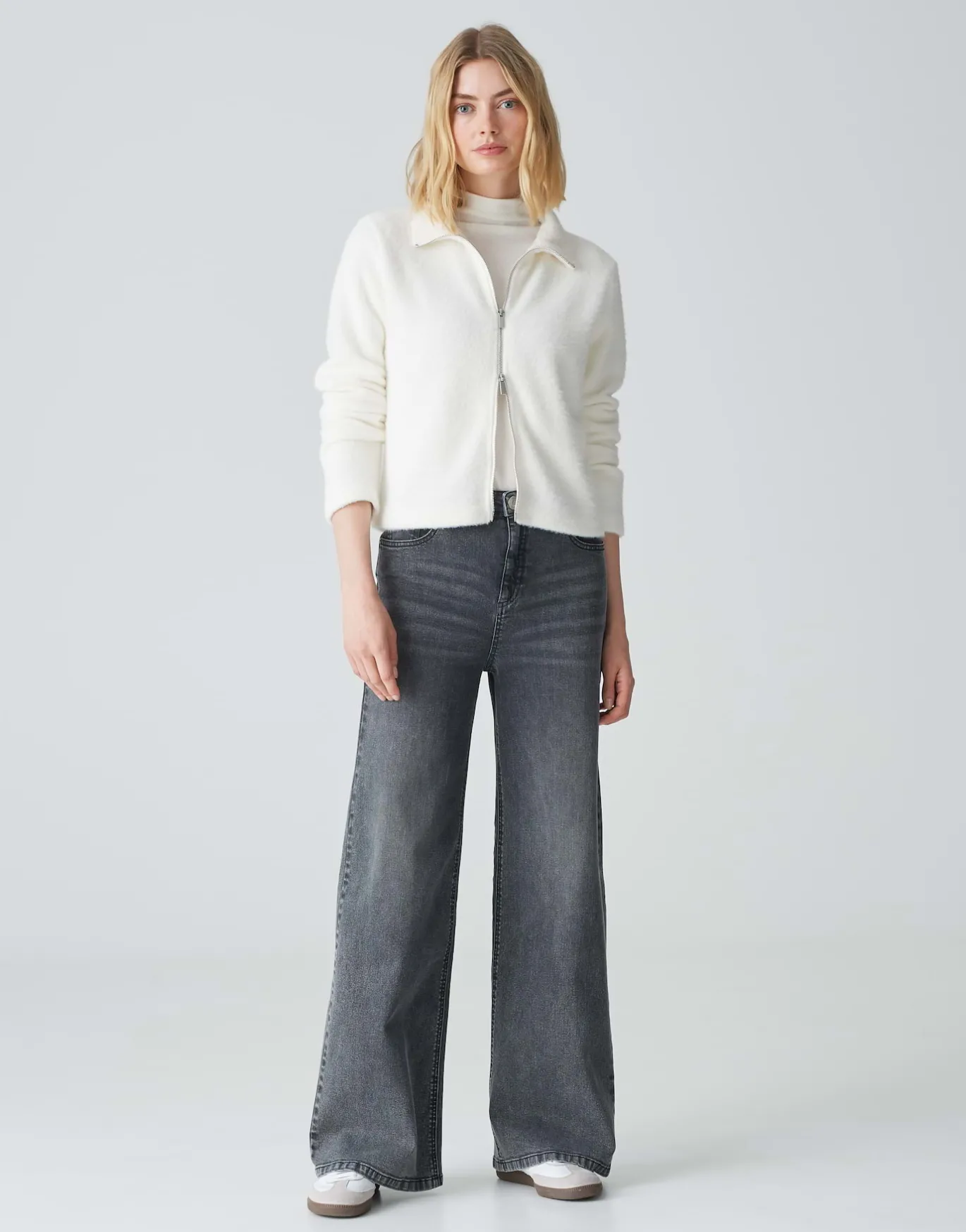 Damen OPUS Jeans^Wide Leg Jeans Marli Palazzo Grau Online Bestellen