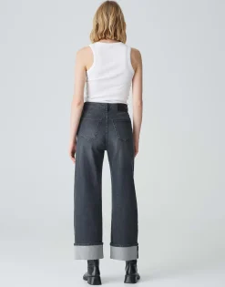 Damen OPUS Jeans^Wide Leg Jeans Marli Turn Up Grau Online Bestellen