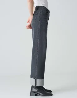 Damen OPUS Jeans^Wide Leg Jeans Marli Turn Up Grau Online Bestellen