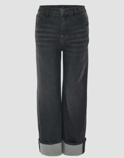 Damen OPUS Jeans^Wide Leg Jeans Marli Turn Up Grau Online Bestellen