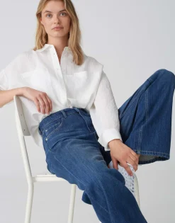 Damen OPUS Jeans^Wide Leg Jeans Maudea Blau Online Bestellen