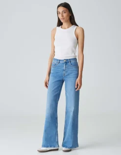 Damen OPUS Jeans^Wide Leg Jeans Miva Palazzo Blau Online Bestellen