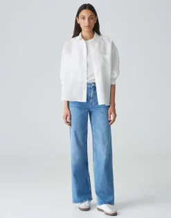 Damen OPUS Jeans^Wide Leg Jeans Miva Palazzo Blau Online Bestellen