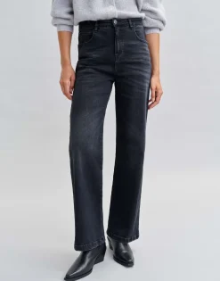 Damen OPUS Jeans^Wide Leg Jeans Mivy Schwarz Online Bestellen