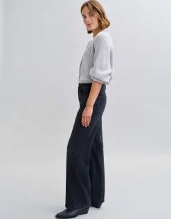 Damen OPUS Jeans^Wide Leg Jeans Mivy Schwarz Online Bestellen