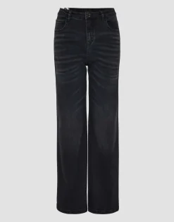 Damen OPUS Jeans^Wide Leg Jeans Mivy Schwarz Online Bestellen