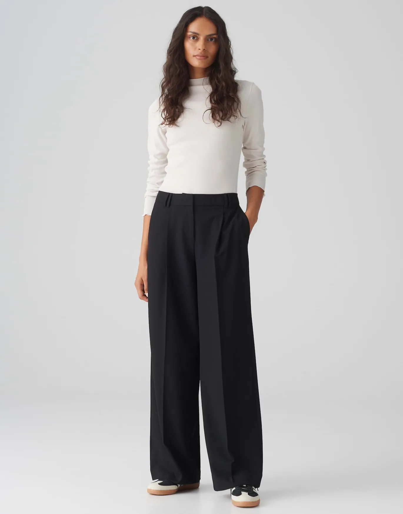 Damen OPUS Hosen^Wide Leg Pants Mariena Schwarz Online Bestellen