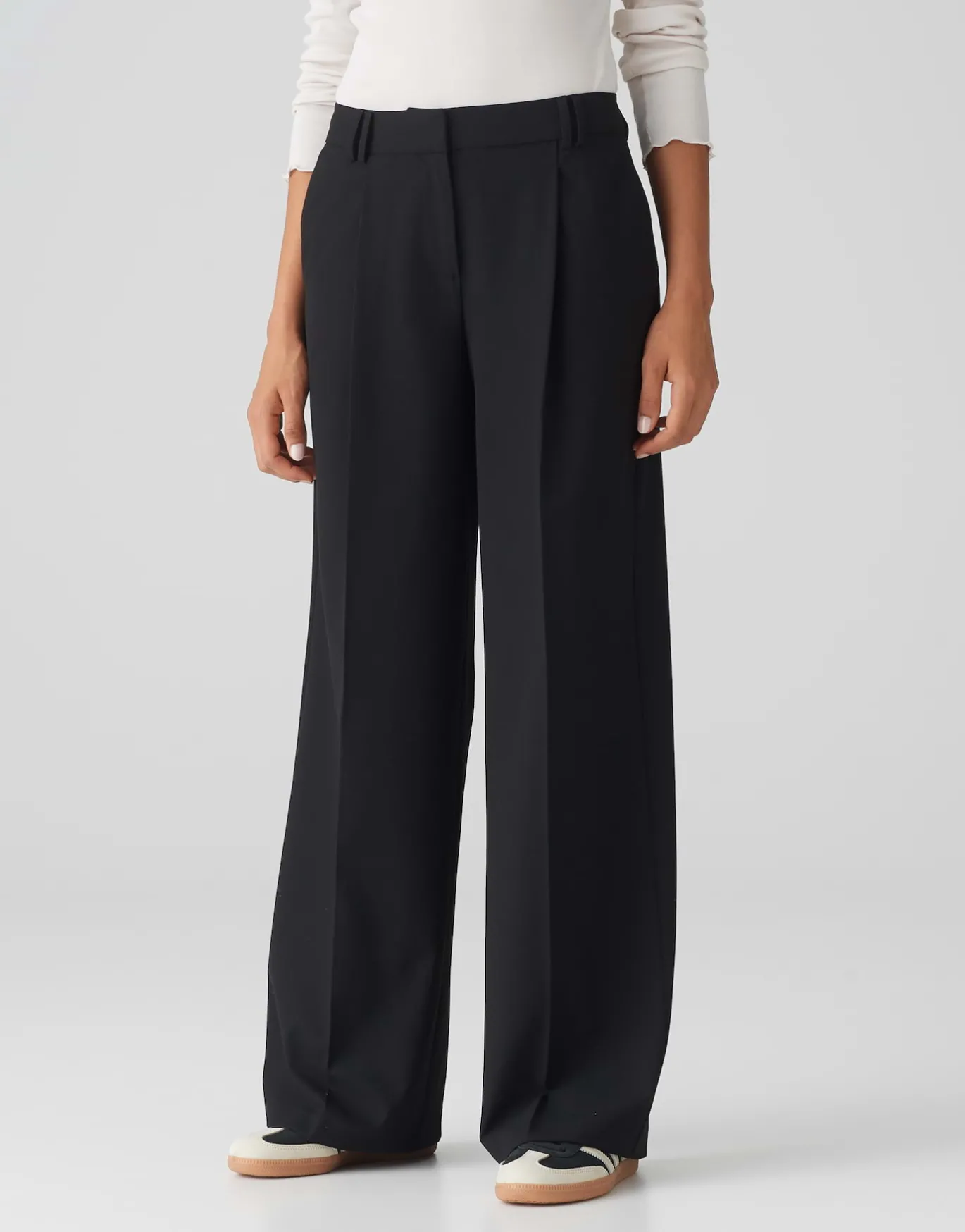 Damen OPUS Hosen^Wide Leg Pants Mariena Schwarz Online Bestellen