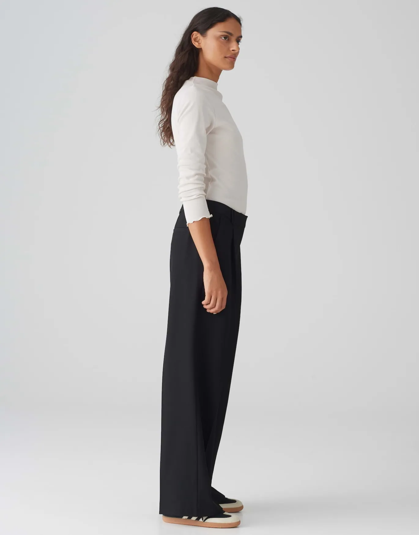 Damen OPUS Hosen^Wide Leg Pants Mariena Schwarz Online Bestellen
