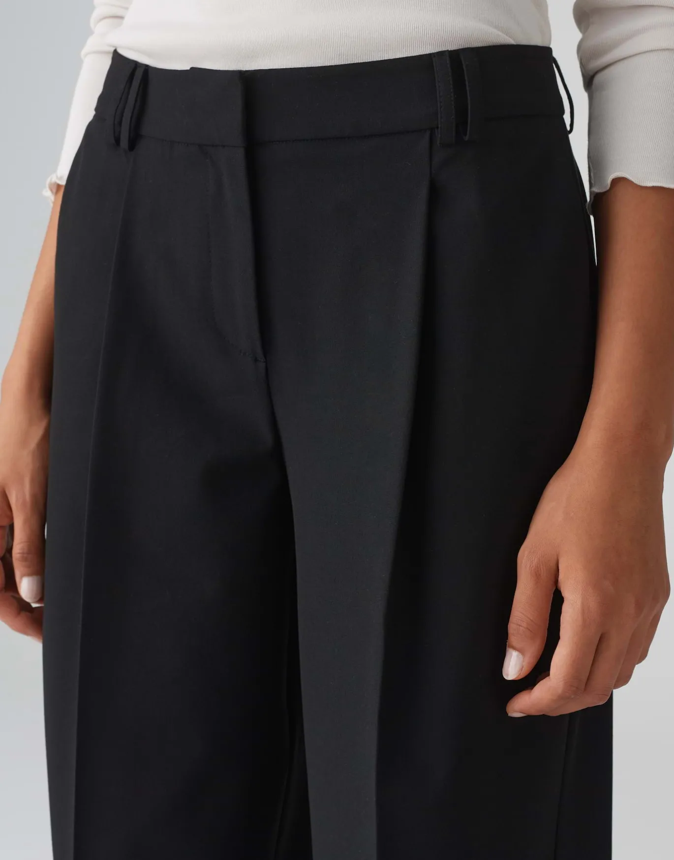 Damen OPUS Hosen^Wide Leg Pants Mariena Schwarz Online Bestellen